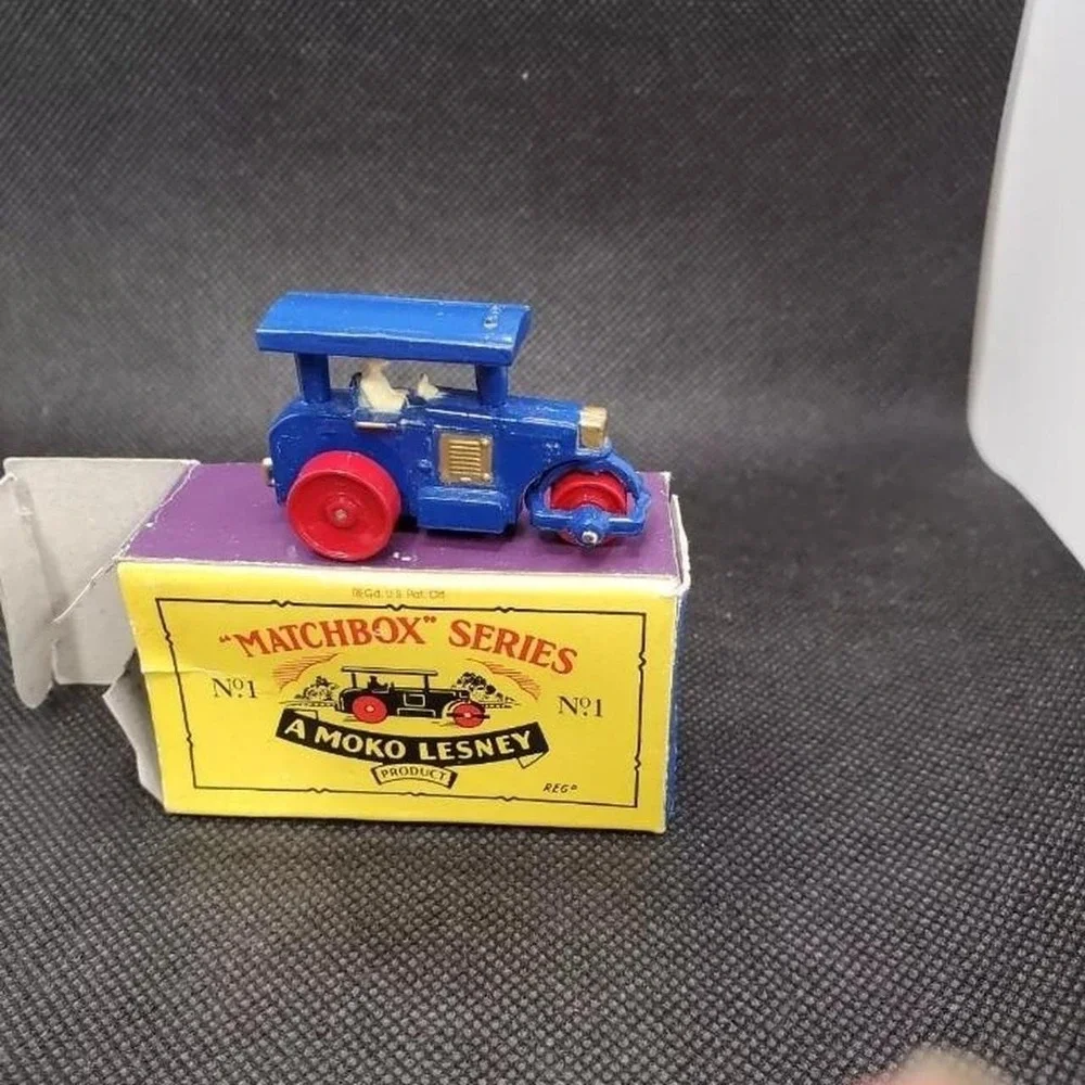 A MoKo Lesney Matchbox series 1-75 no. 1 Road Roller (Steam Roller), Blue